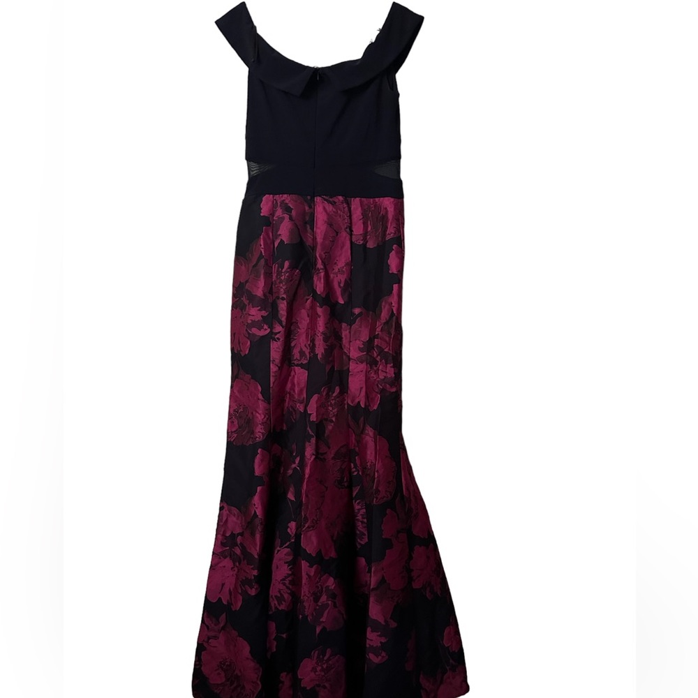 XSCAPE Floral Print Off-The- Shoulder Mermaid Gown Dress Size 10 - Picture 3 of 8